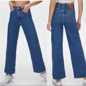 Levi’s High Loose Medium Dark Wash Jeans Wide Straight